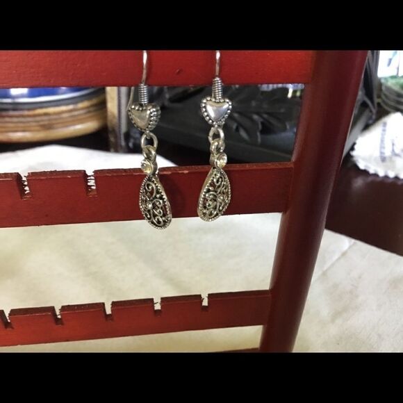 $8 ea or 3/$15 Silvertone Heart & Drop Earrings - Picture 7 of 7